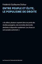 Couverture du livre Entre peuple et élite, le populisme de droite